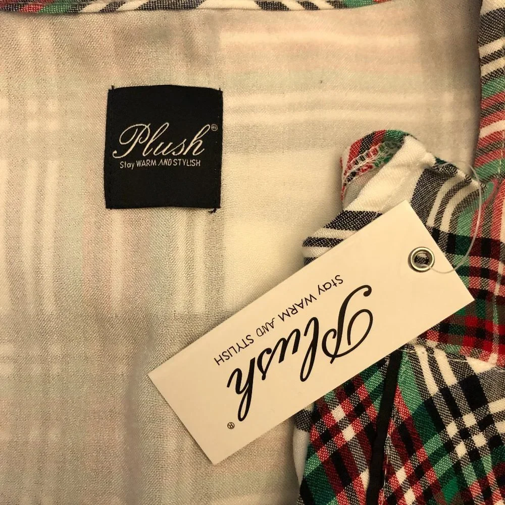 Plush Ultra Soft Plaid Woven Pajama Set